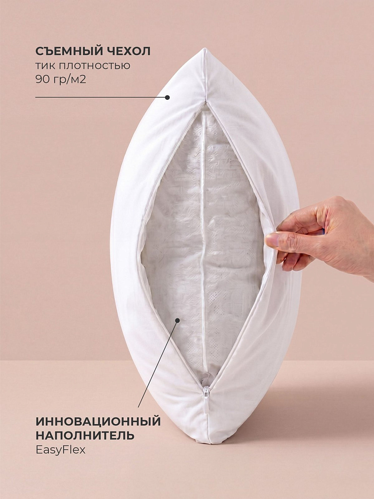 Набор подушек 50х70, 2 шт, чехол тик, EasyFlex